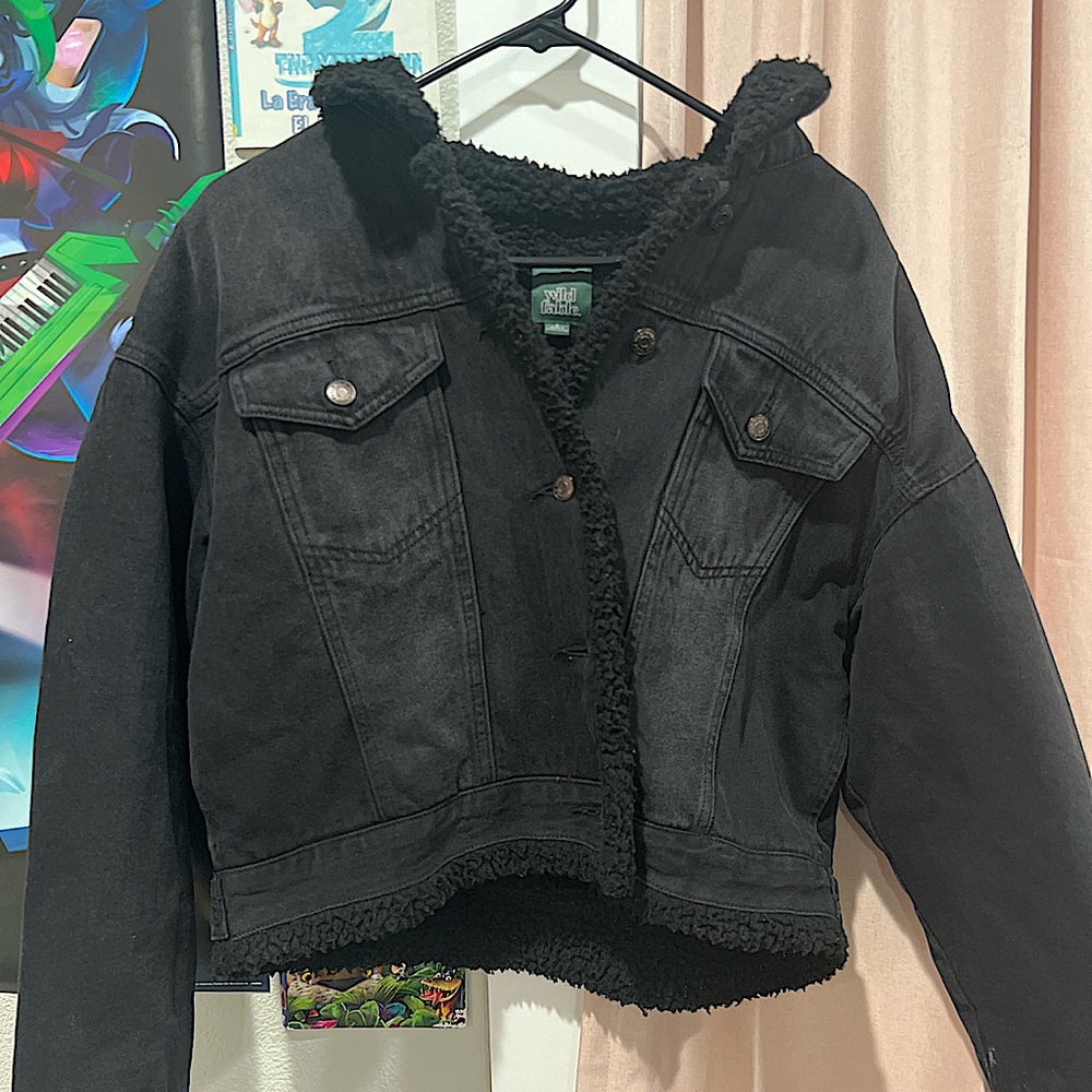 Black denim jacket